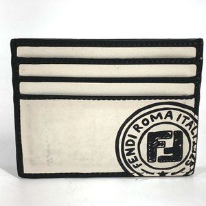 FENDI 7M0164 Joshua Vides Collaboration Pass Case Business Card Holder Leather M